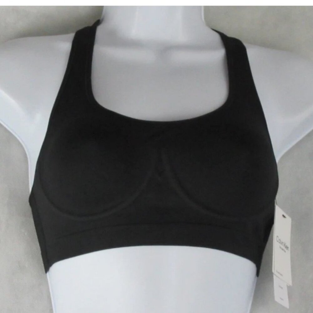NWT Calvin Klein Women's Bonded Flex Unlined Wireless Bralette, Black, XS